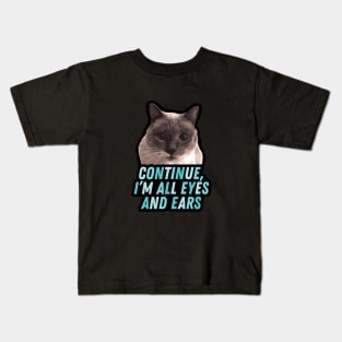 Interrogation cat Kids T-Shirt